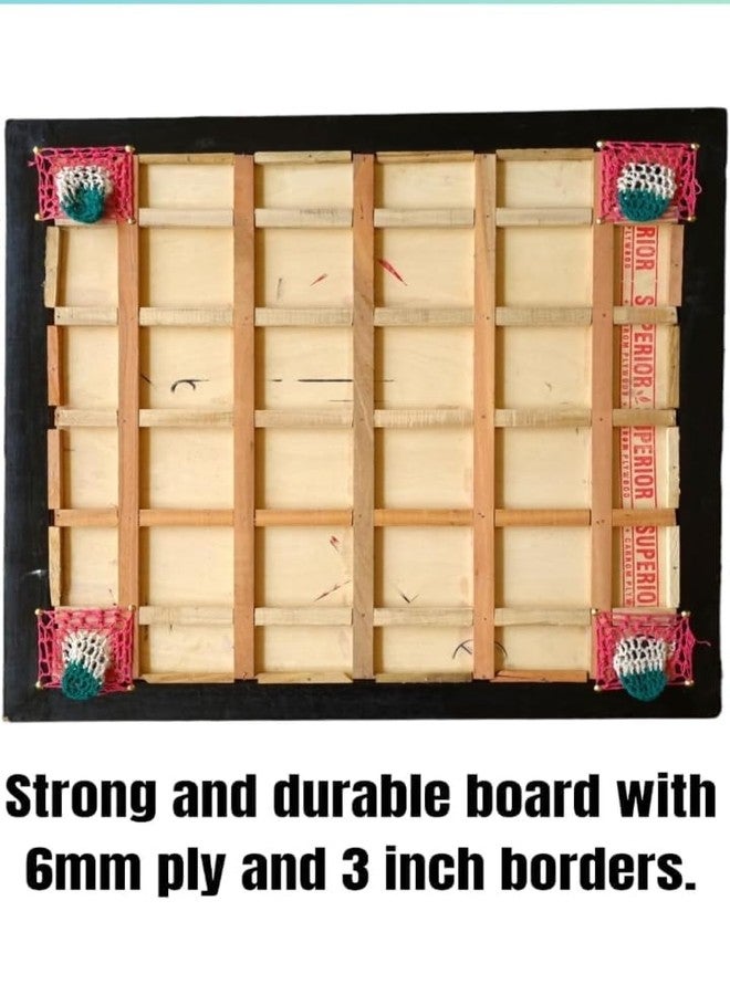 NKT Superior Matte Finish Practice Carrom Board for Serious Professional Practice with Coins Striker and Powder Black New ((X- Large 35- Inch 2025- XL3)) - Image 2